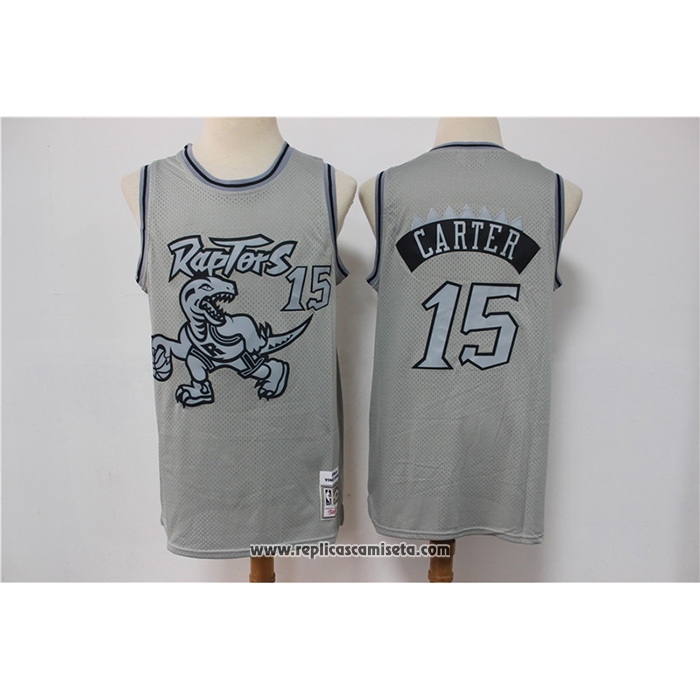 Camiseta Toronto Raptors Vince Carter #15 Mitchell & Ness 1994-95 Gris
